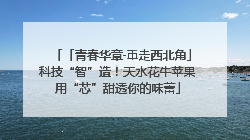 「青春华章·重走西北角」科技“智”造！天水花牛苹果用“芯”甜透你的味蕾