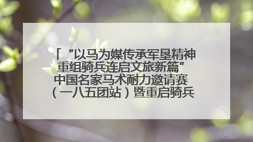 “以马为媒传承军垦精神 重组骑兵连启文旅新篇” 中国名家马术耐力邀请赛（一八五团站）暨重启骑兵连活动正式启动