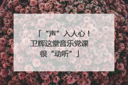 “声”入人心！卫辉这堂音乐党课很“动听”