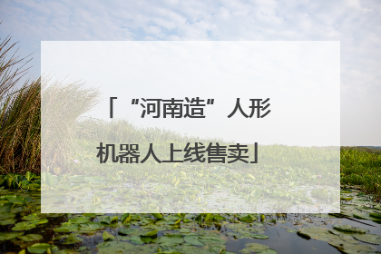 “河南造”人形机器人上线售卖