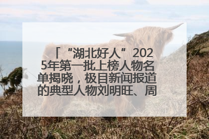 “湖北好人”2025年第一批上榜人物名单揭晓，极目新闻报道的典型人物刘明旺、周亮亮榜上有名