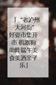 “老泸州·大河街”好耍市集开市 机器狗助阵端午美食美酒亲子乐