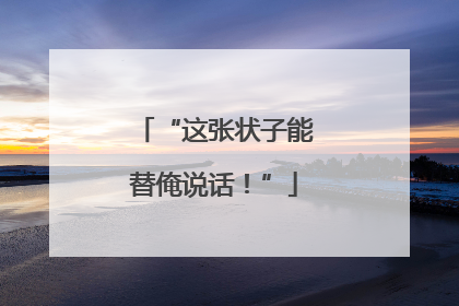 “这张状子能替俺说话！”