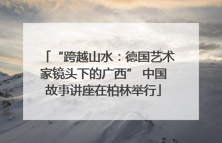 “跨越山水：德国艺术家镜头下的广西” 中国故事讲座在柏林举行