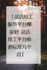 灵活用工服务平台哪家好 灵活用工平台收费标准几个点