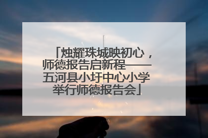 烛耀珠城映初心，师德报告启新程——五河县小圩中心小学举行师德报告会