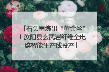 石头里炼出“黄金丝”！汝阳县玄武岩纤维全电熔智能生产线投产