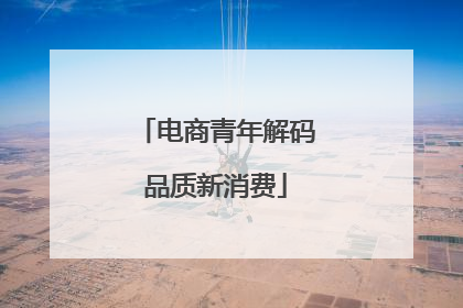电商青年解码品质新消费