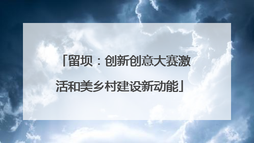 留坝：创新创意大赛激活和美乡村建设新动能