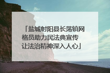 盐城射阳县长荡镇网格员助力民法典宣传 让法治精神深入人心