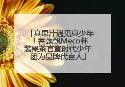 真果汁遇见真少年！香飘飘Meco杯装果茶官宣时代少年团为品牌代言人