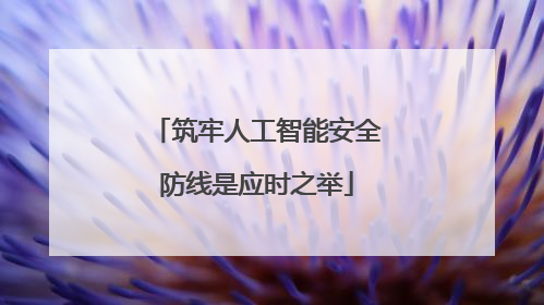 筑牢人工智能安全防线是应时之举