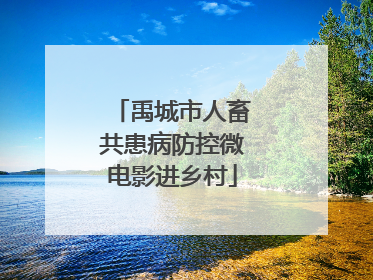 禹城市人畜共患病防控微电影进乡村