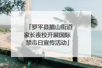 罗平县腊山街道家长夜校开展国际禁毒日宣传活动