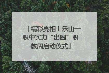 精彩亮相！乐山一职中实力“出圈”职教周启动仪式