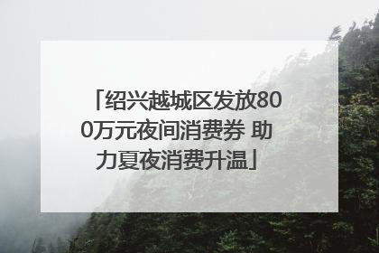 绍兴越城区发放800万元夜间消费券 助力夏夜消费升温