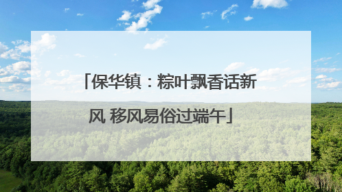 保华镇：粽叶飘香话新风 移风易俗过端午