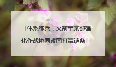 体系练兵，火箭军某部强化作战协同紧固打赢链条