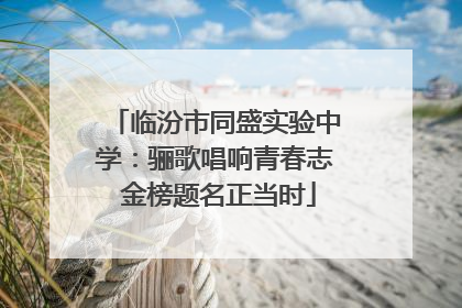 临汾市同盛实验中学：骊歌唱响青春志 金榜题名正当时