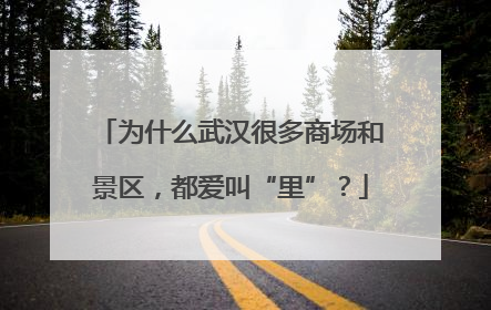 为什么武汉很多商场和景区，都爱叫“里”？