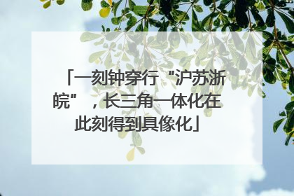 一刻钟穿行“沪苏浙皖”，长三角一体化在此刻得到具像化