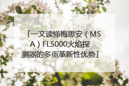 一文读懂梅思安（MSA）FL5000火焰探测器的多重革新性优势