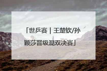 世乒赛｜王楚钦/孙颖莎晋级混双决赛