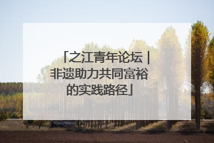 之江青年论坛｜非遗助力共同富裕的实践路径