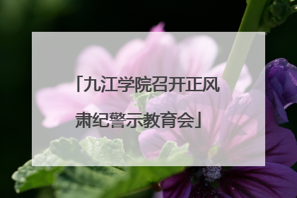 九江学院召开正风肃纪警示教育会