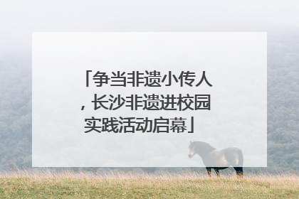 争当非遗小传人，长沙非遗进校园实践活动启幕
