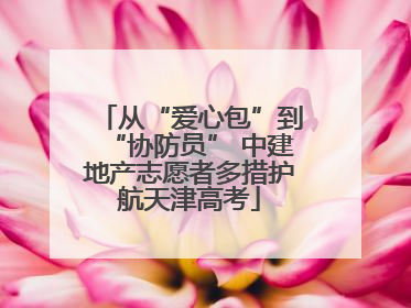 从“爱心包”到“协防员” 中建地产志愿者多措护航天津高考