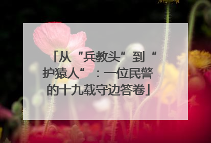 从“兵教头”到“护猿人”：一位民警的十九载守边答卷