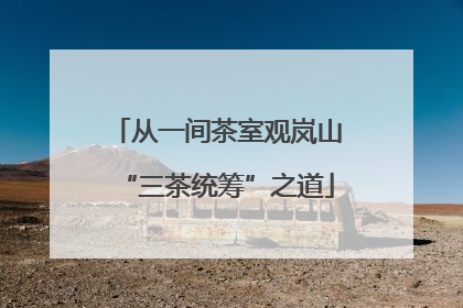 从一间茶室观岚山“三茶统筹”之道