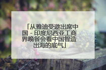 从雅迪受邀出席中国－印度尼西亚工商界晚餐会看中国智造出海的底气