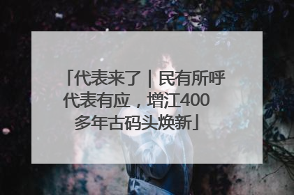 代表来了｜民有所呼代表有应，增江400多年古码头焕新