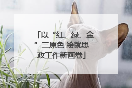 以“红、绿、金”三原色 绘就思政工作新画卷