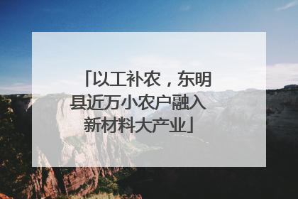 以工补农，东明县近万小农户融入新材料大产业