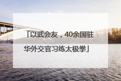 以武会友，40余国驻华外交官习练太极拳