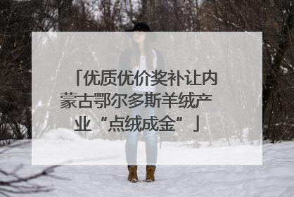 优质优价奖补让内蒙古鄂尔多斯羊绒产业“点绒成金”
