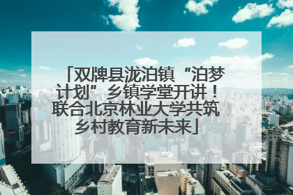 双牌县泷泊镇“泊梦计划”乡镇学堂开讲！联合北京林业大学共筑乡村教育新未来