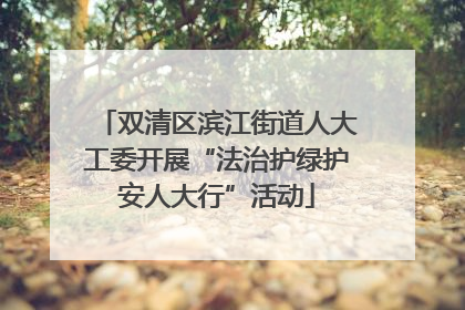 双清区滨江街道人大工委开展“法治护绿护安人大行”活动