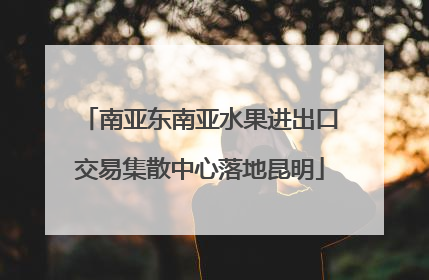 南亚东南亚水果进出口交易集散中心落地昆明