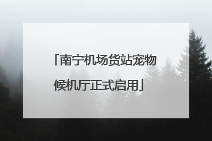 南宁机场货站宠物候机厅正式启用