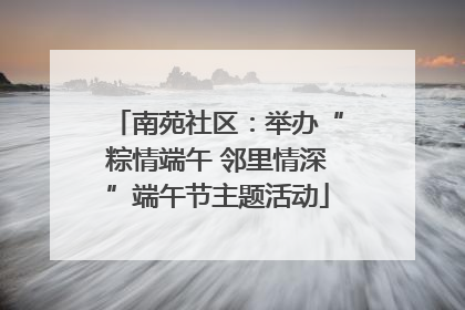 南苑社区：举办“粽情端午 邻里情深”端午节主题活动
