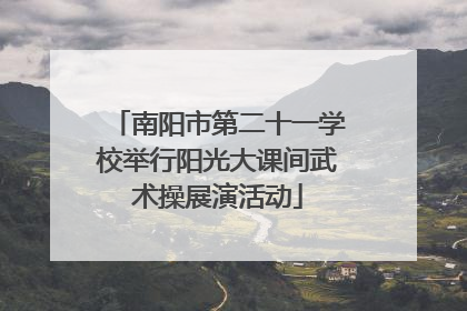 南阳市第二十一学校举行阳光大课间武术操展演活动