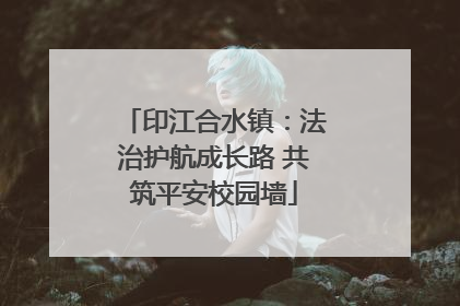 印江合水镇：法治护航成长路 共筑平安校园墙
