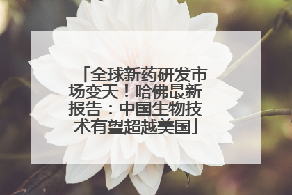全球新药研发市场变天！哈佛最新报告：中国生物技术有望超越美国