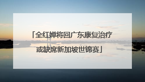 全红婵将回广东康复治疗 或缺席新加坡世锦赛