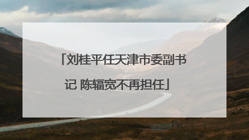 刘桂平任天津市委副书记 陈辐宽不再担任