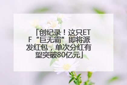 创纪录！这只ETF“巨无霸”即将派发红包，单次分红有望突破80亿元